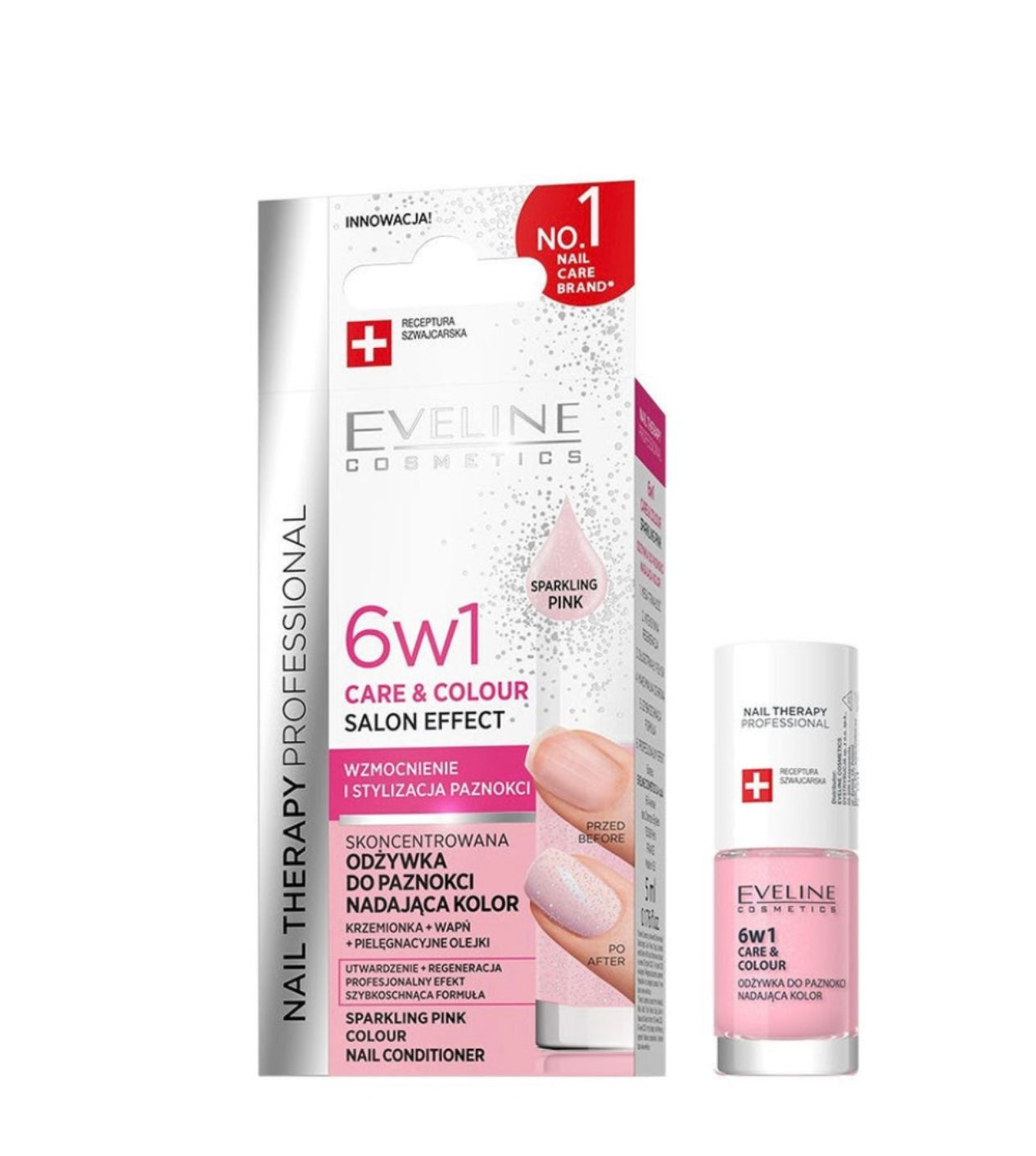 Eveline Regeneracja i Wzmocnienie Odżywka do Paznokci Shimmer pink