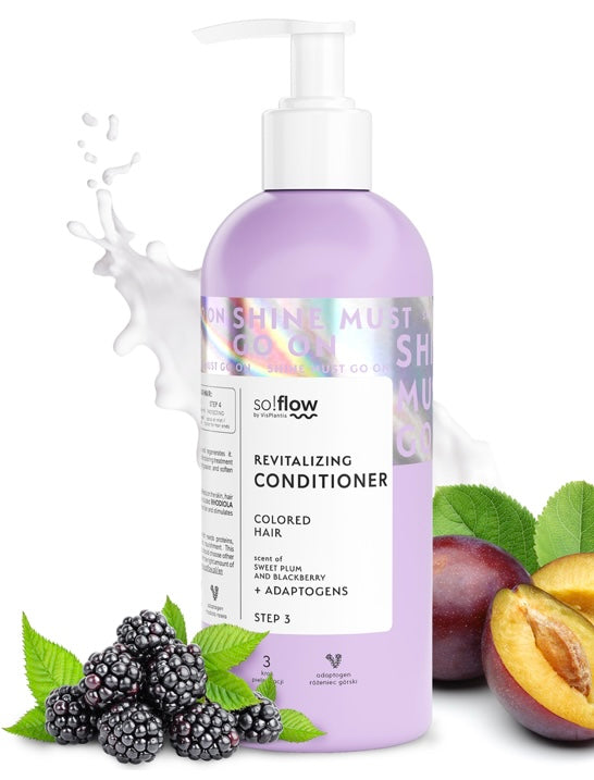 So!Flow Rewitalizująca Odżywka dla Włosów Farbowanych o Zapachu Jeżyny i Śliwki 400ml