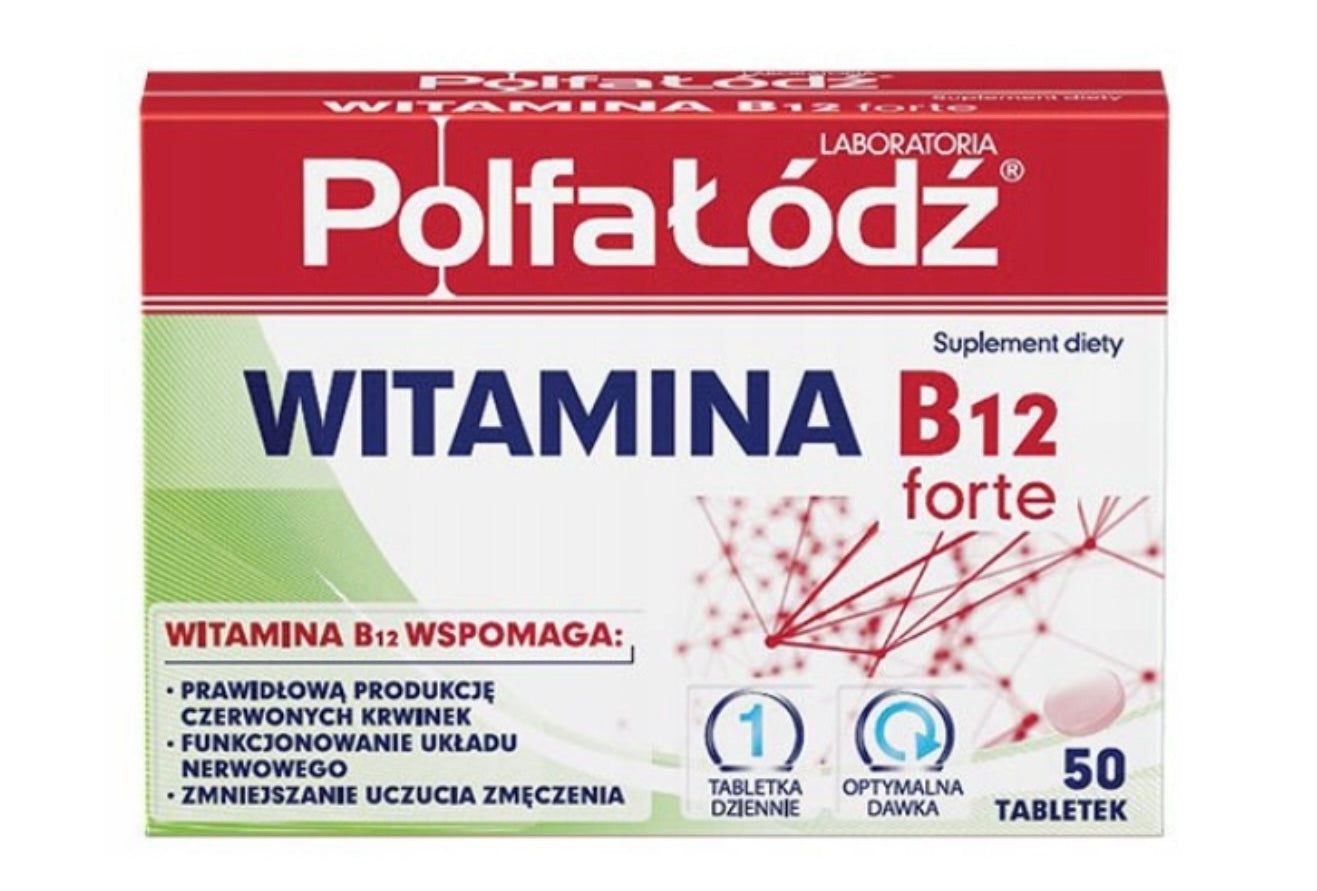 Laboratoria Polfa Łódź witamina B12 forte 10 mcg 50 tabletek