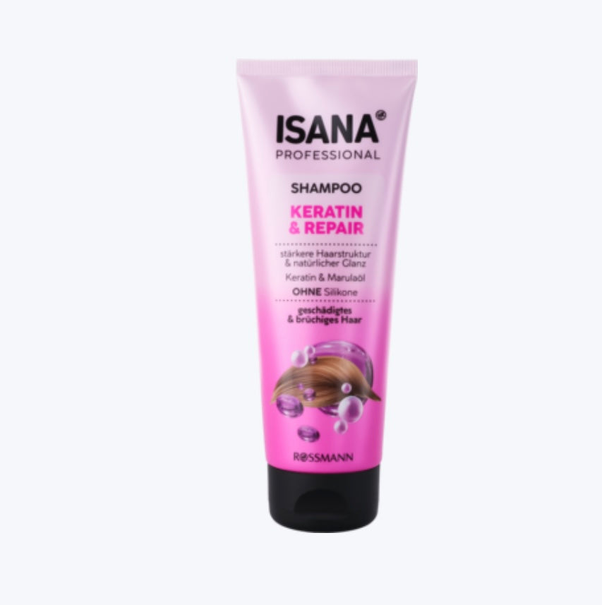 ISANA PROFESSIONAL Keratin & Repair
Szampon do włosów, mocno zniszczonych i łamliwych