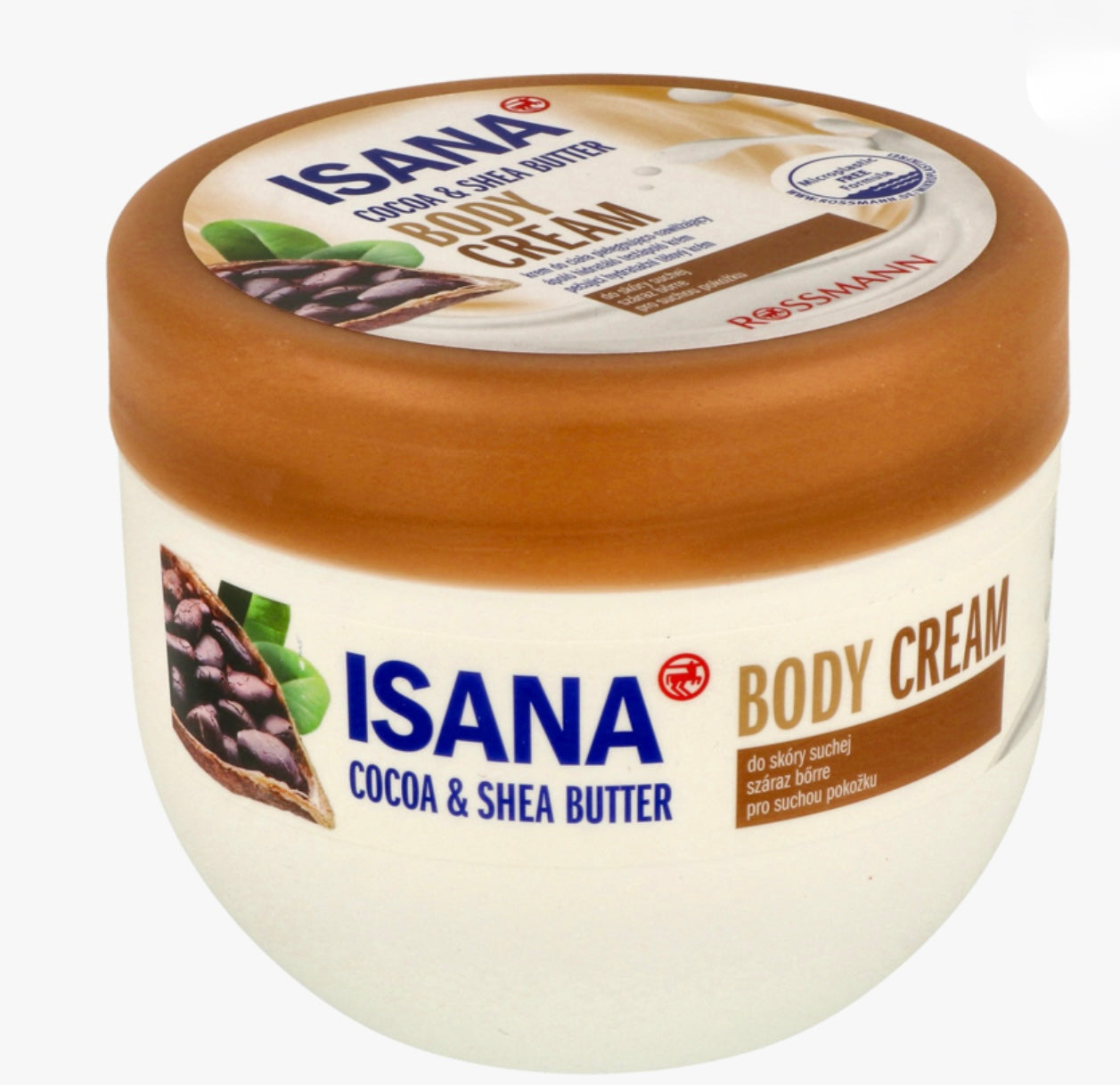 ISANA
Krem do ciała, pielęgnująco-nawilżający, Masło Kakaowe i Masło Shea