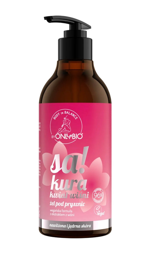 OnlyBio Body in Balance Żel pod Prysznic Sakura Kwiat Wiśni 400ml
