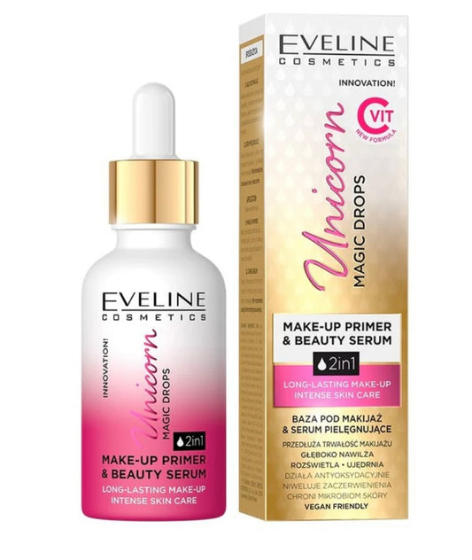 Eveline Unicorn Innowacyjna Płynna Baza Serum MakeUp Primer 2w1 30ml