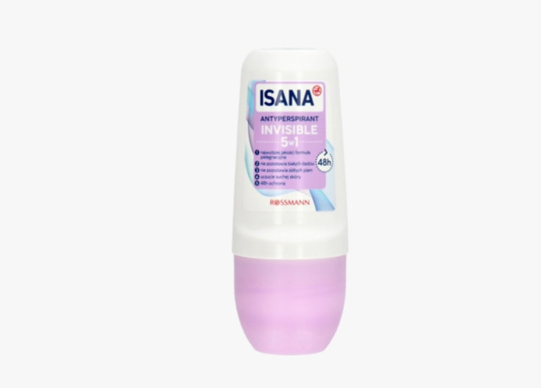 ISANA Invisible
Antyperspirant w kulce, dla kobiet, 5w1, 48h