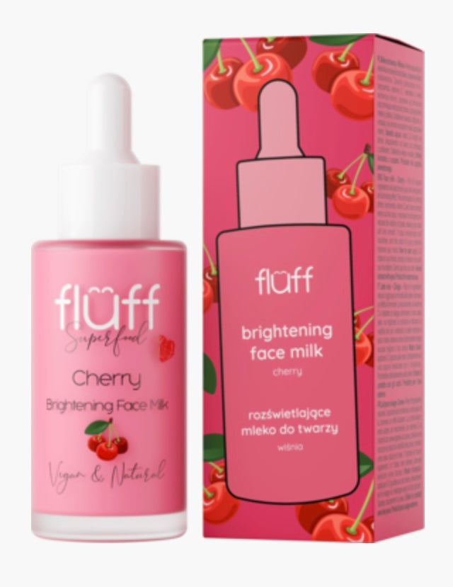 Fluff
Mleko do twarzy, rozświetlające, Wiśnia
40 ml