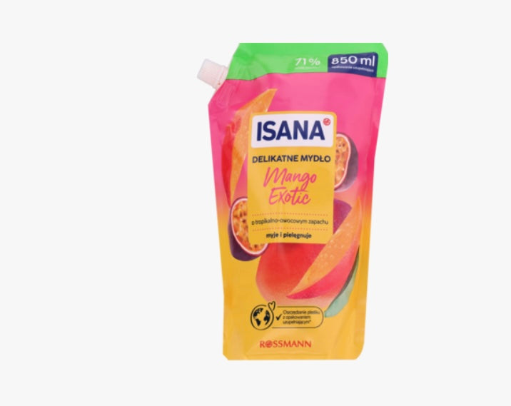 ISANA
Mydło w płynie, delikatne, zapach sezonowy, zapas, 850 ml