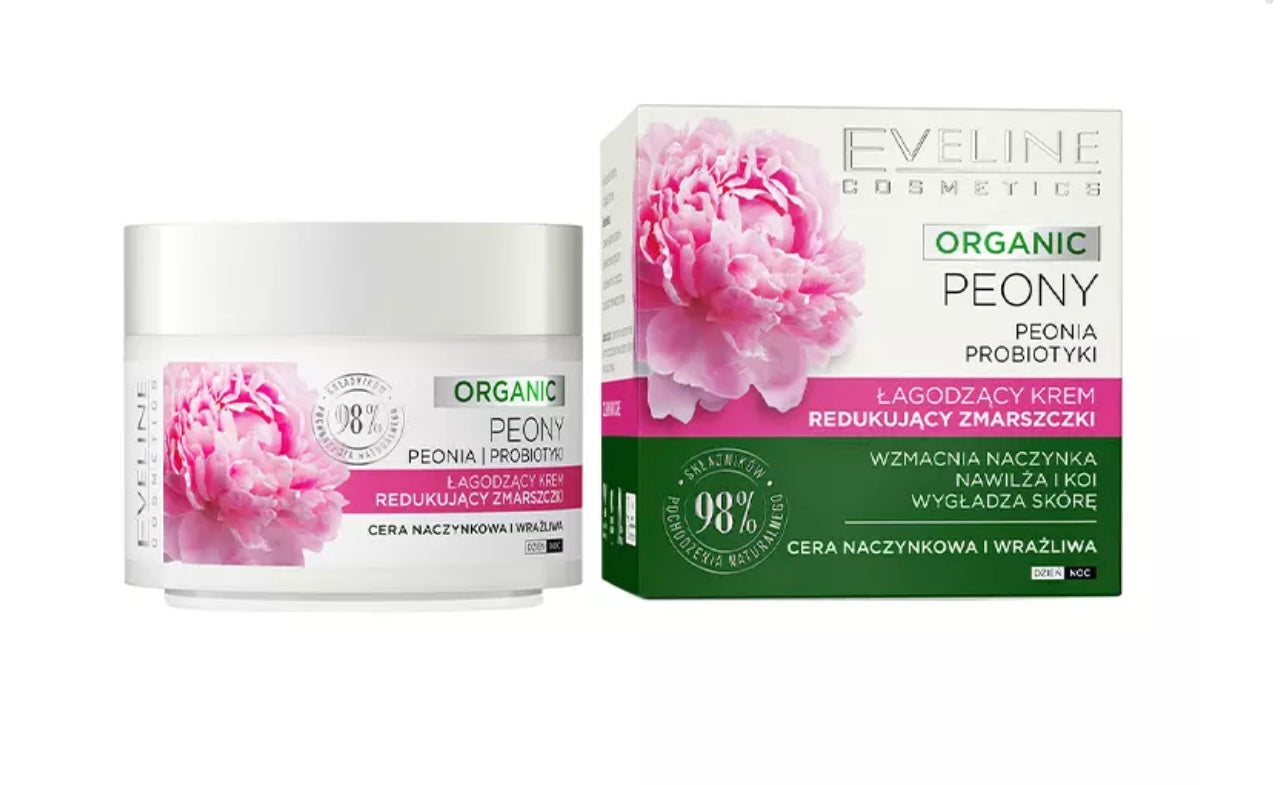 15.05.2026 Eveline Organic Peony Łagodzący Krem Przeciwzmarszczkowy do Twarzy 50ML