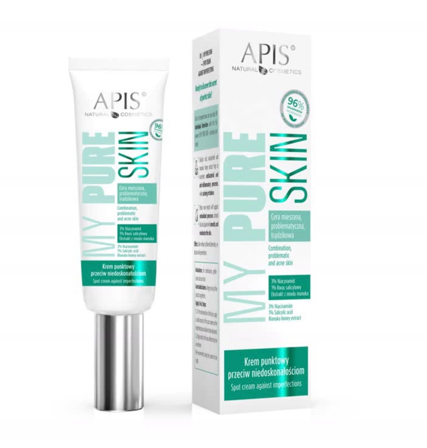 Apis MY PURE SKIN
Krem punktowy przeciw niedoskonałościom/ 15 ml