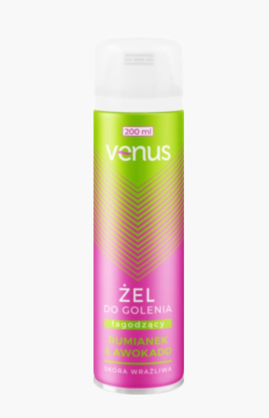 Venus Żel do golenia, łagodzący, skóra wrażliwa
200 ml