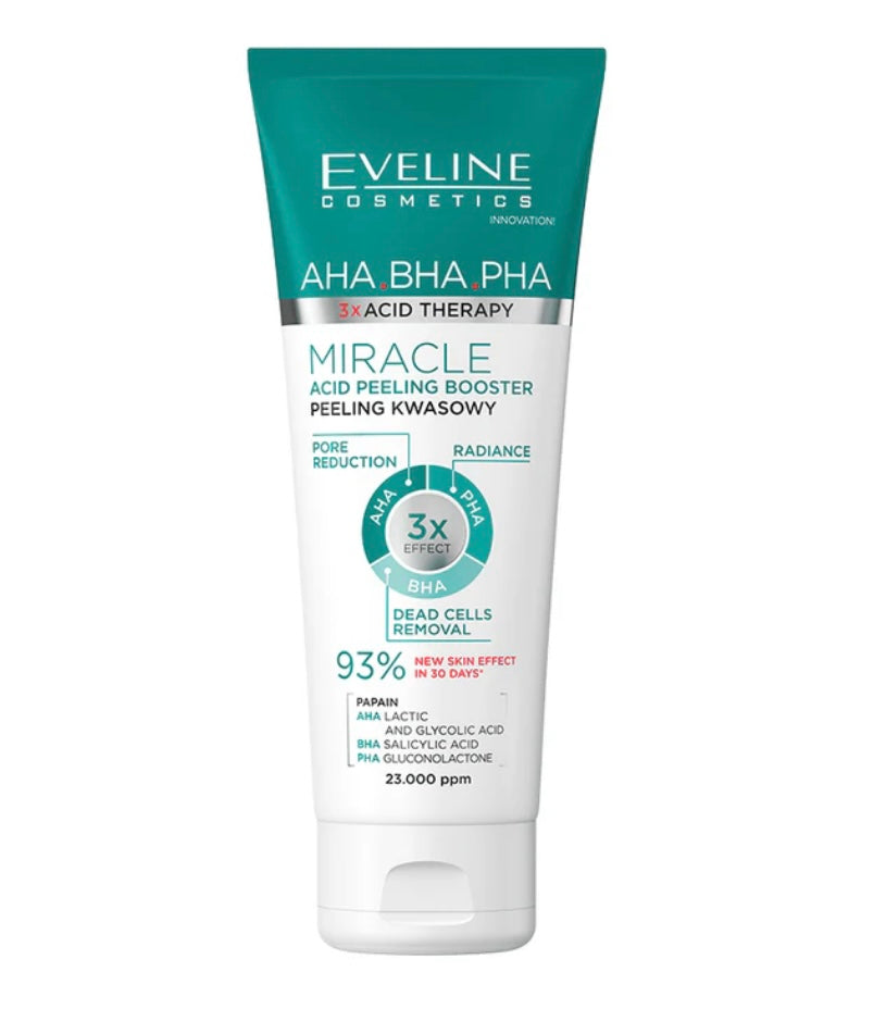 Eveline 3 X Acid Therapy AHA BHA PHA Miracle Peeling Kwasowy 75ml