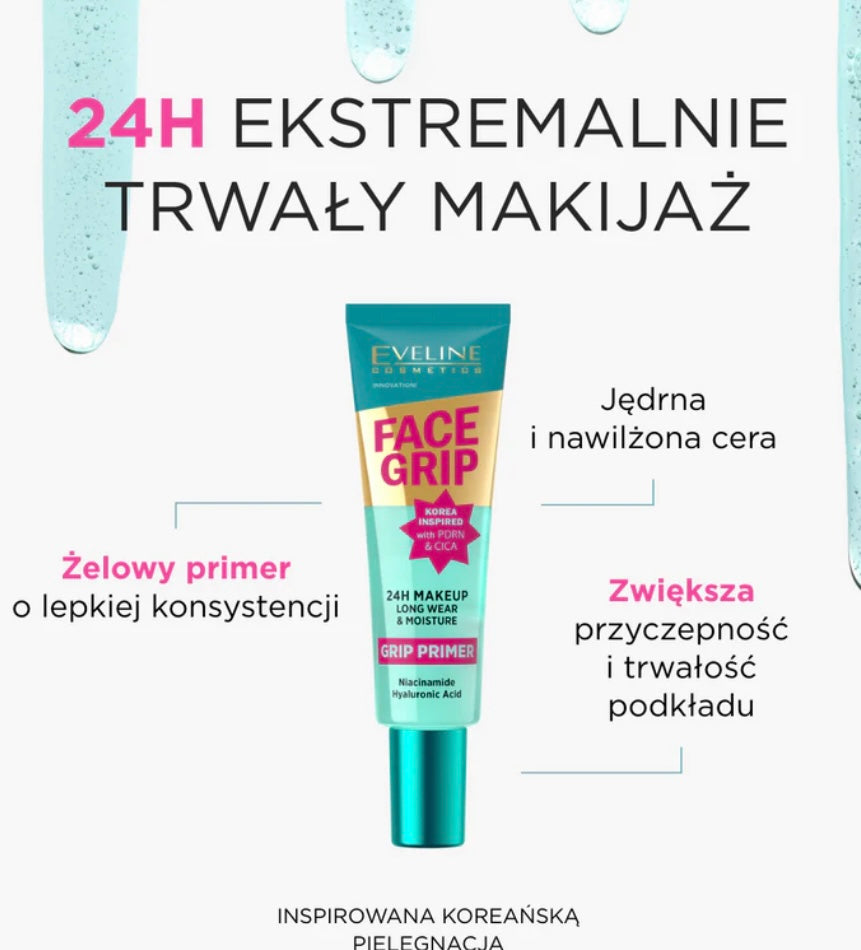 Eveline FACE GRIP
Baza pod makijaż, nawilżająca, żelowa
