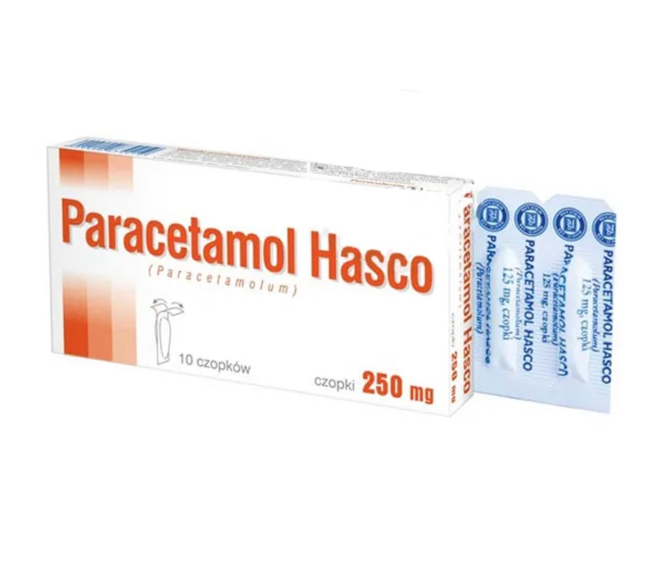 Paracetamol Hasco 250 mg, czopki doodbytnicze, 10 sztuk