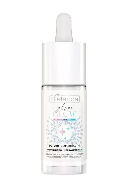 Bielenda Glaze & Glow Serum Ceramiczne Nawilżająco-Rozświetlające Glazed Skin Effect dla Skóry Suchej Pozbawionej Blasku 30ml