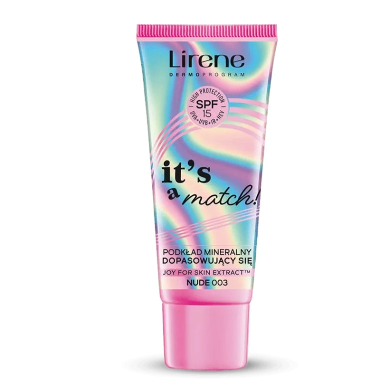 Lirene IT’S A MATCH! Podkład mineralny dopasowujący się SPF 15 003 Nude
