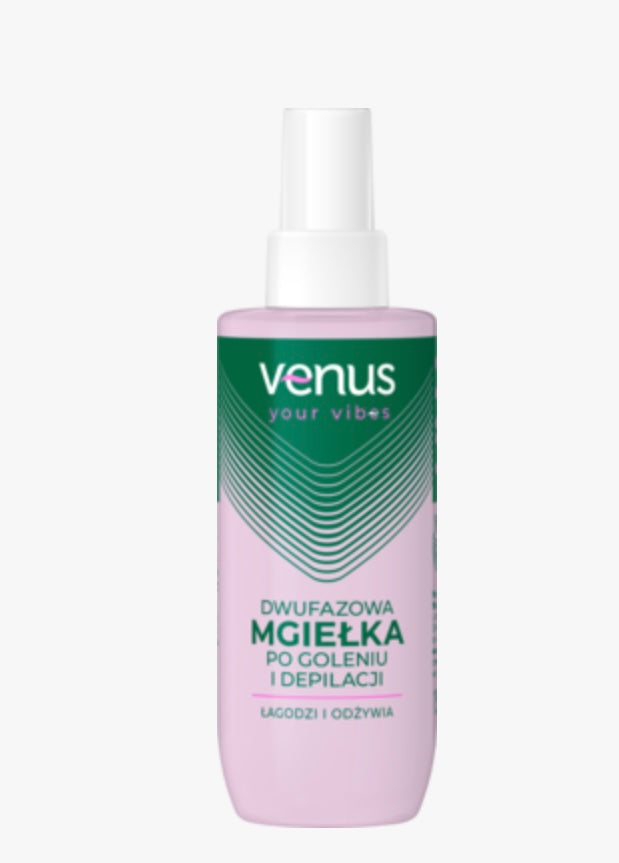 VENUS Your Vibes
Mgiełka po goleniu i depilacji, dwufazowa, łagodzi i odżywia
150 ml