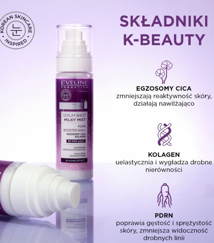 Eveline FACE THERAPY PROFESSIONAL
Serum Shot Mleczna mgiełka PDRN Booster NAD+