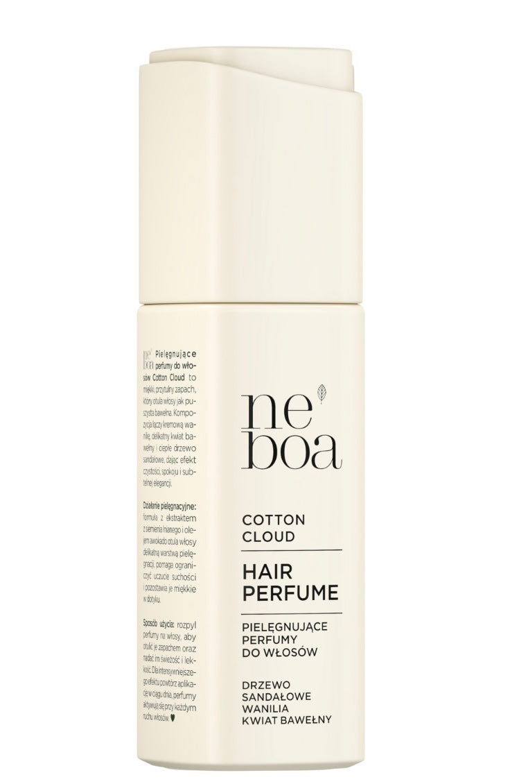 COTTON CLOUD Perfumy do włosów Hair Perfume - Drzewo sandałowe, Wanilia, Kwiat Bawełny 50 ml