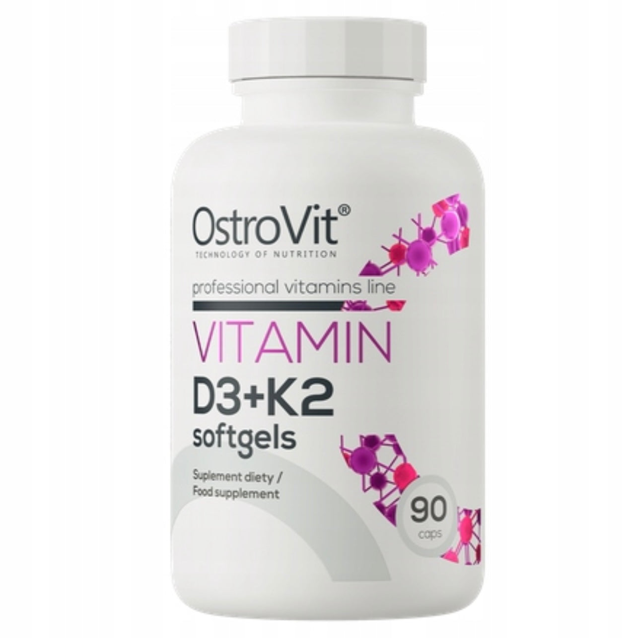 OstroVit, Vitamin D3 + K2 softgels, kapsułki, 90 szt.
