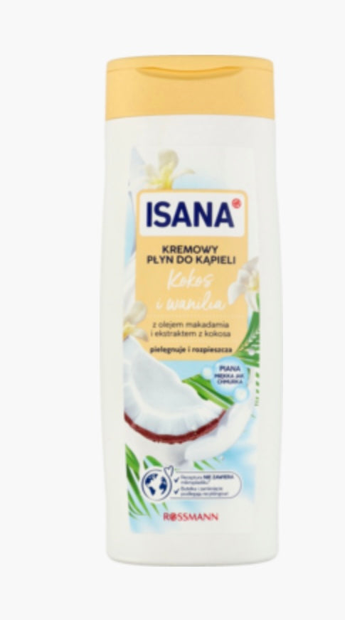 Isana
Płyn do kąpieli, kremowy, Kokos i Wanilia
750 ml