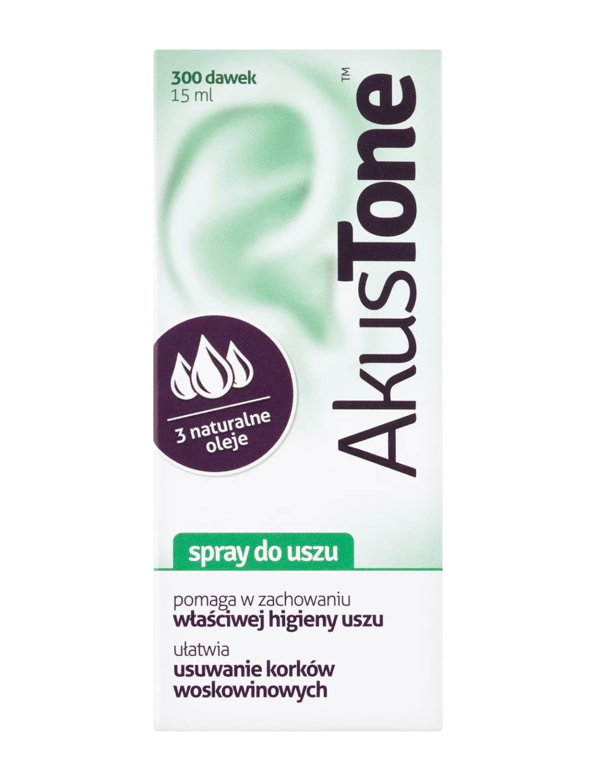 Akustone, spray do uszu, 15 ml