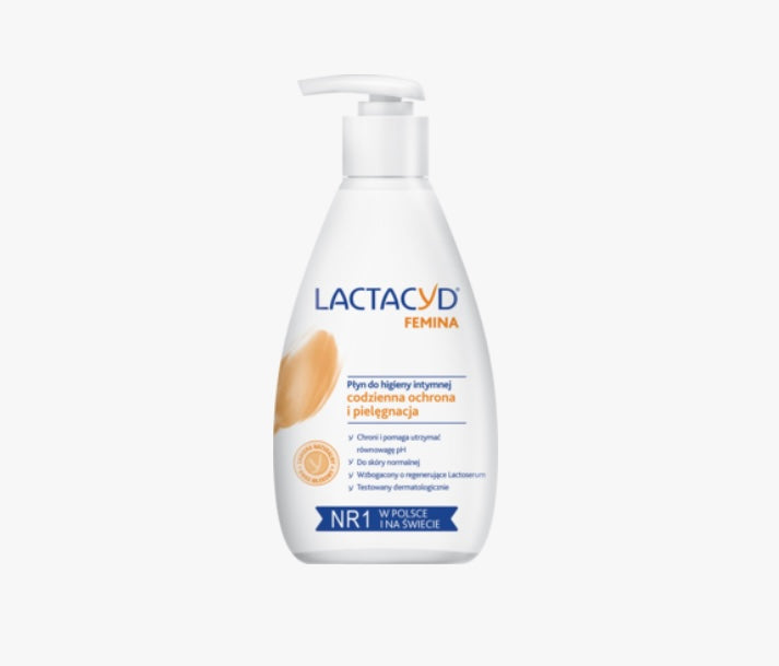 LACTACYD Femina
Płyn do higieny intymnej, codzienna ochrona i pielęgnacja