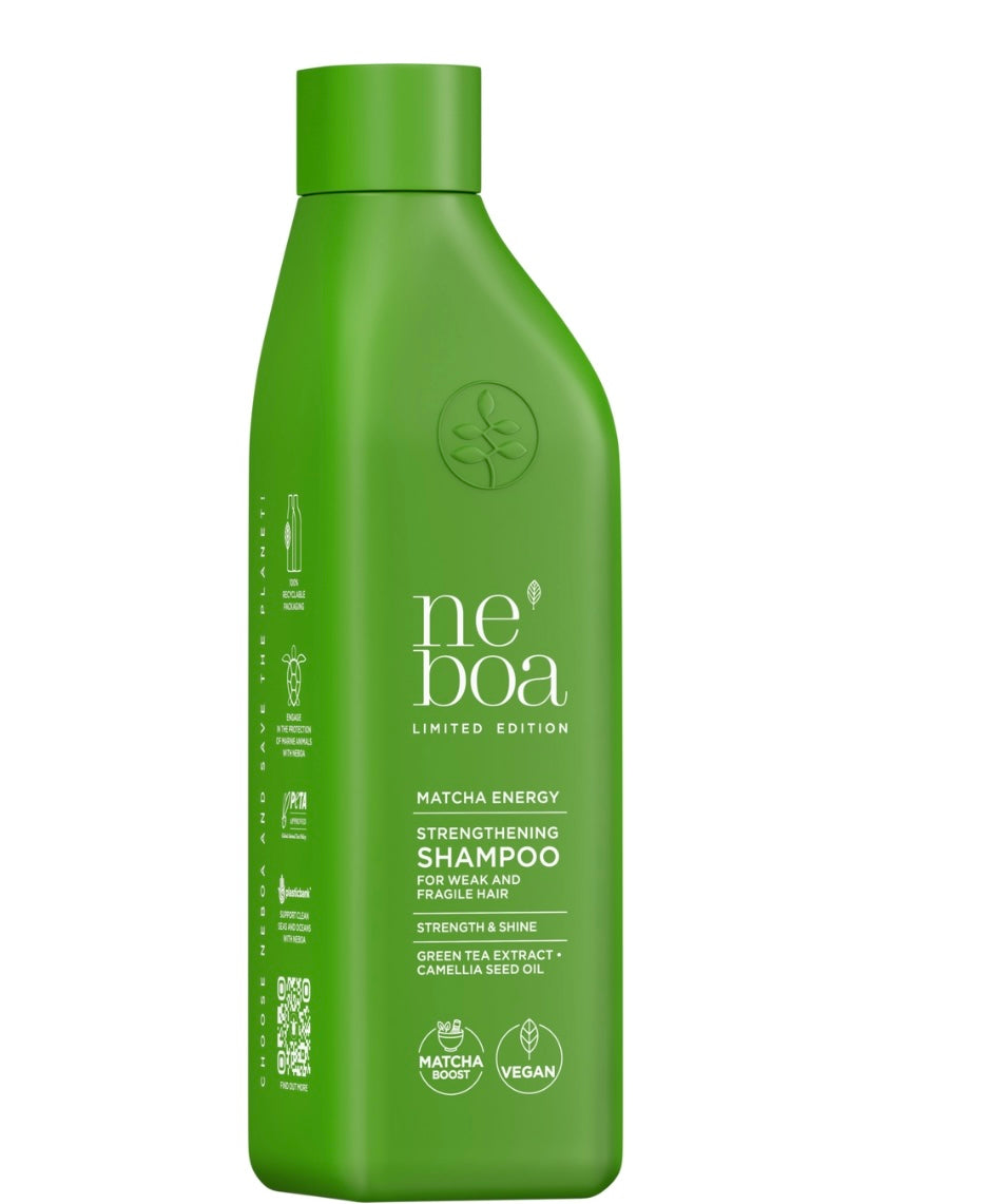 Neboa Wzmacniający szampon do włosów łamliwych i osłabionych Matcha Energy Limited Edition