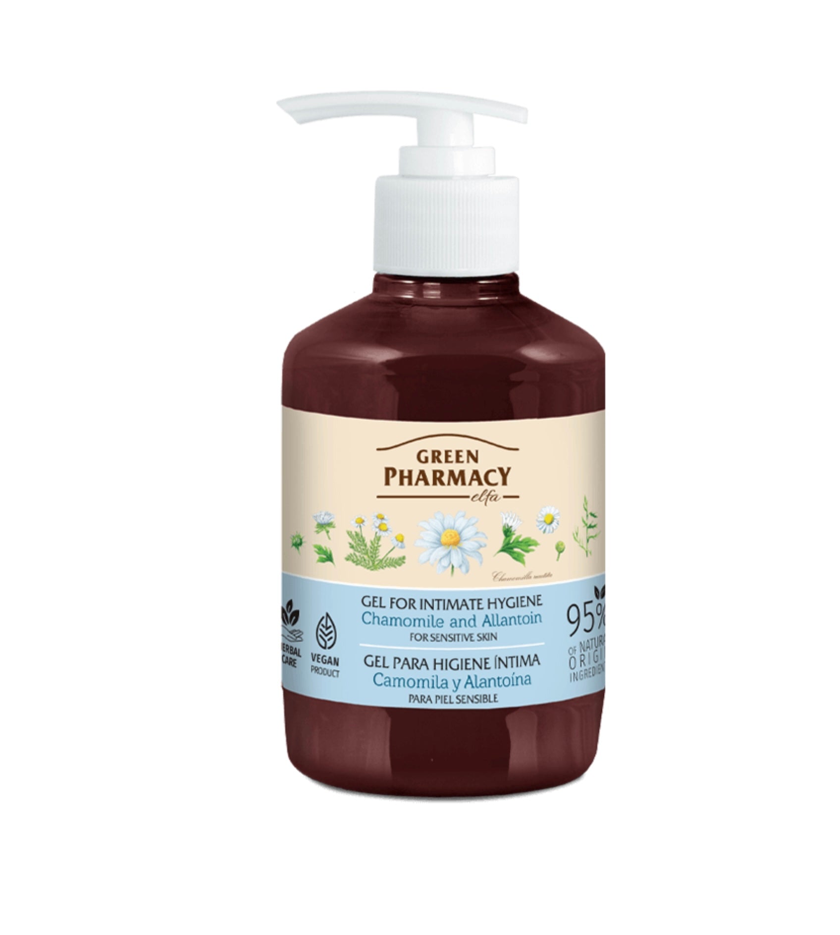 Green Pharmacy Żel do Higieny Intymnej Rumianek Lekarski i Alantoina dla Skóry Wrażliwej 370ml