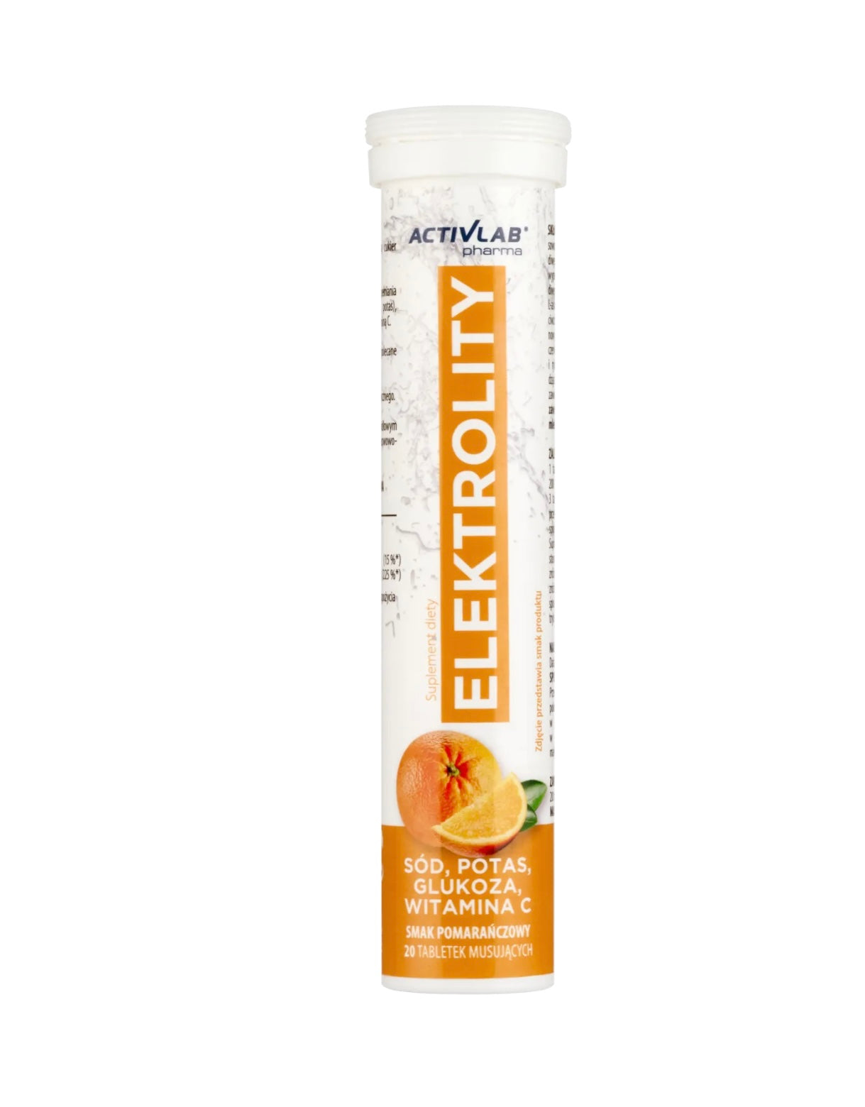 Activlab Pharma Elektrolity, smak pomarańczowy, 20 tabletek musujących