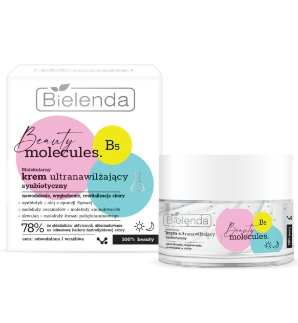 Bielenda Beauty Molecules Molekularny Synbiotyczny Krem Ultranawilżający dla Skóry Odwodnionej i Wrażliwej 50ml
