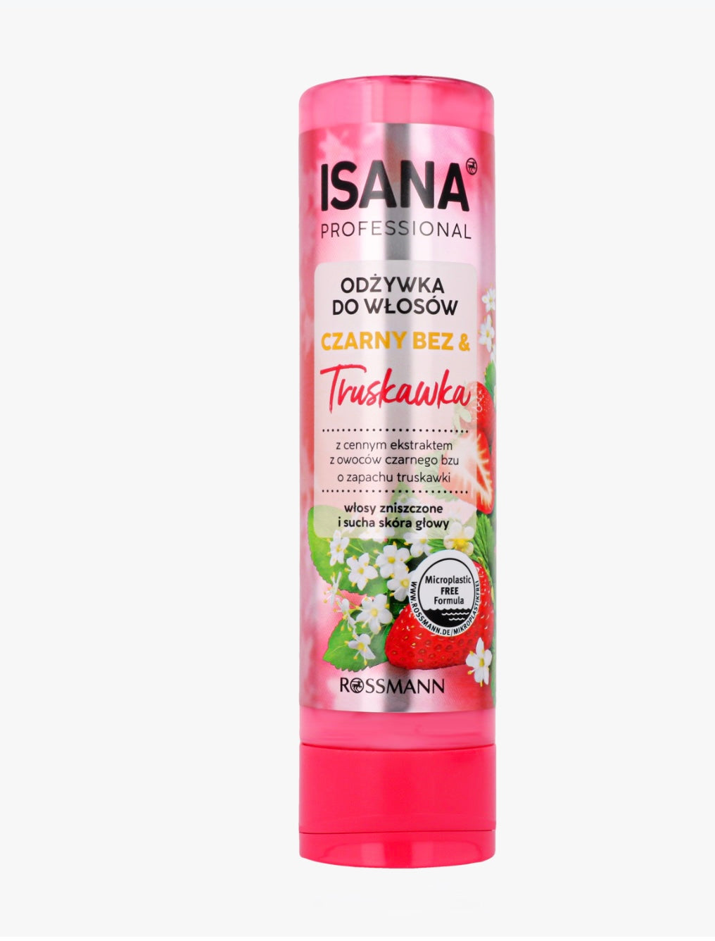 ISANA PROFESSIONAL
Odżywka do włosów zniszczonych i suchej skóry głowy, Czarny Bez i Truskawka