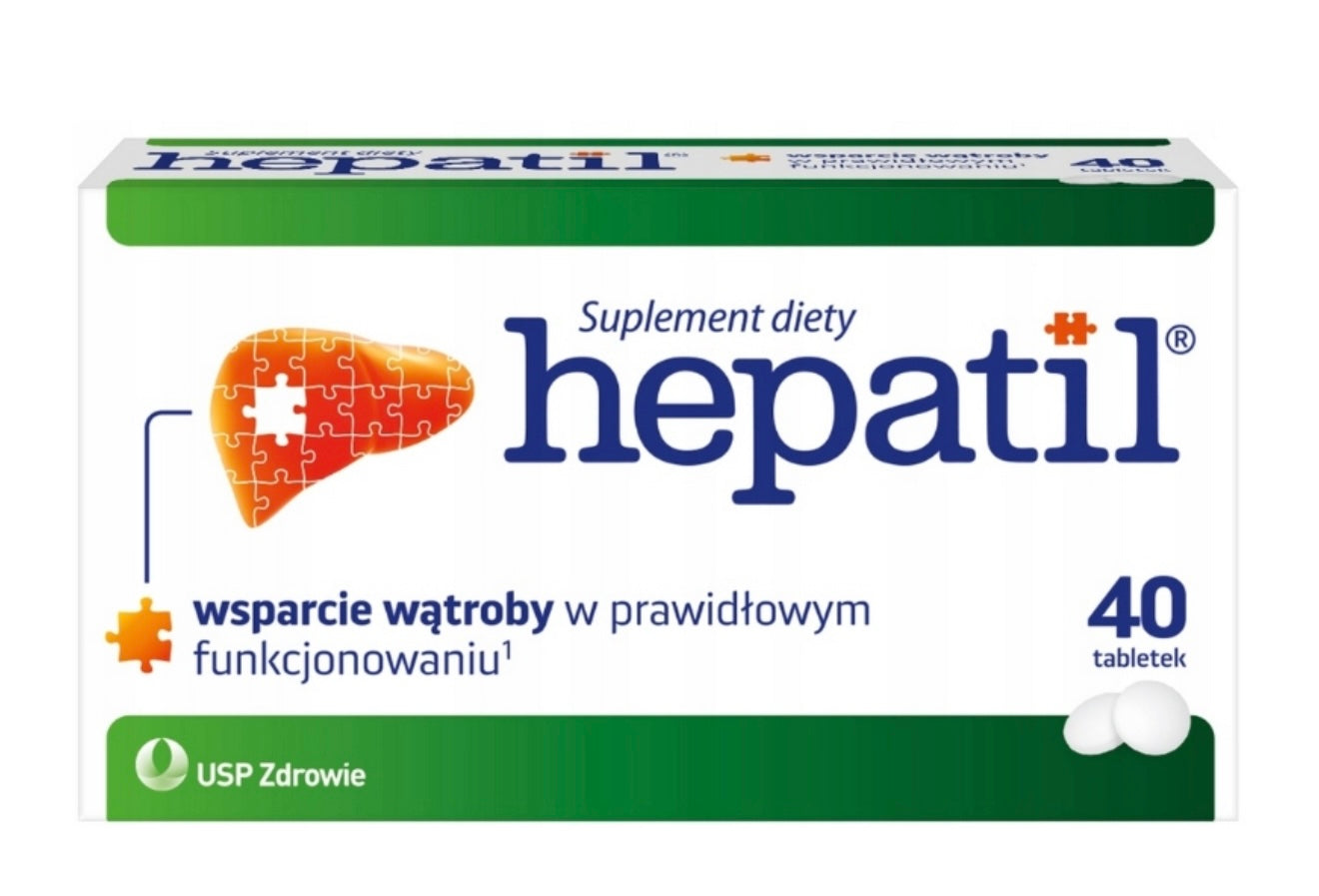 HEPATIL na wątrobę prawidłowy metabolizm USP Zdrowie 40 tabletek