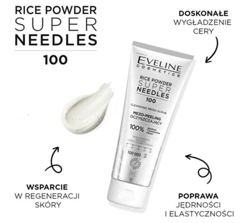 Eveline Super Needles Rice Powder 100 Mezo-Peeling Oczyszczający 75ml