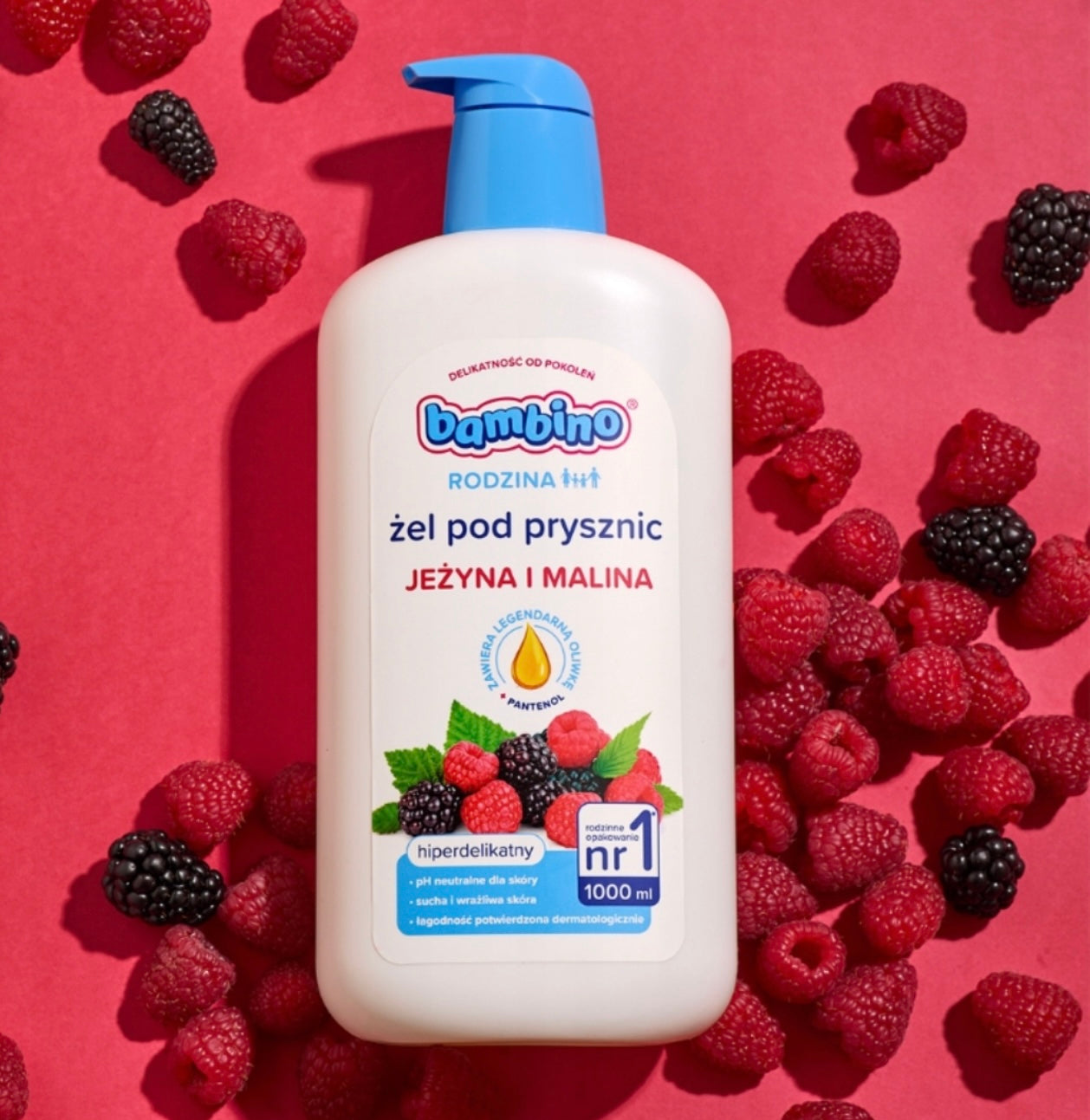 BAMBINO Rodzina Żel pod prysznic o zapachu jeżyn i malin, 1000 ml