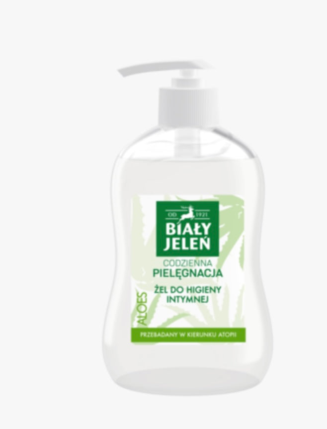 BIAŁY JELEŃ Codzienna Pielęgnacja
Żel do higieny intymnej, hipoalergiczny, Aloes
500 ml
