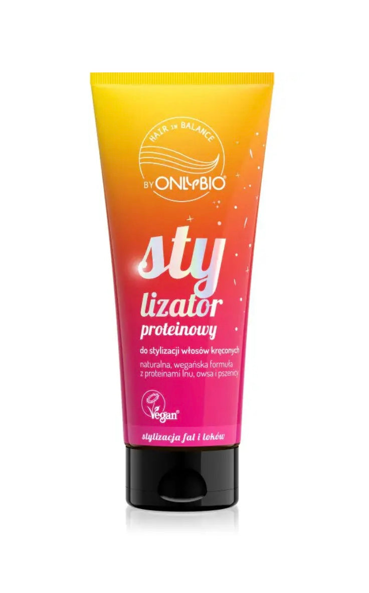OnlyBio Stylizator Proteinowy do Stylizacji Włosów Kręconych z Proteinami Lnu Owsa i Pszenicy 200ml