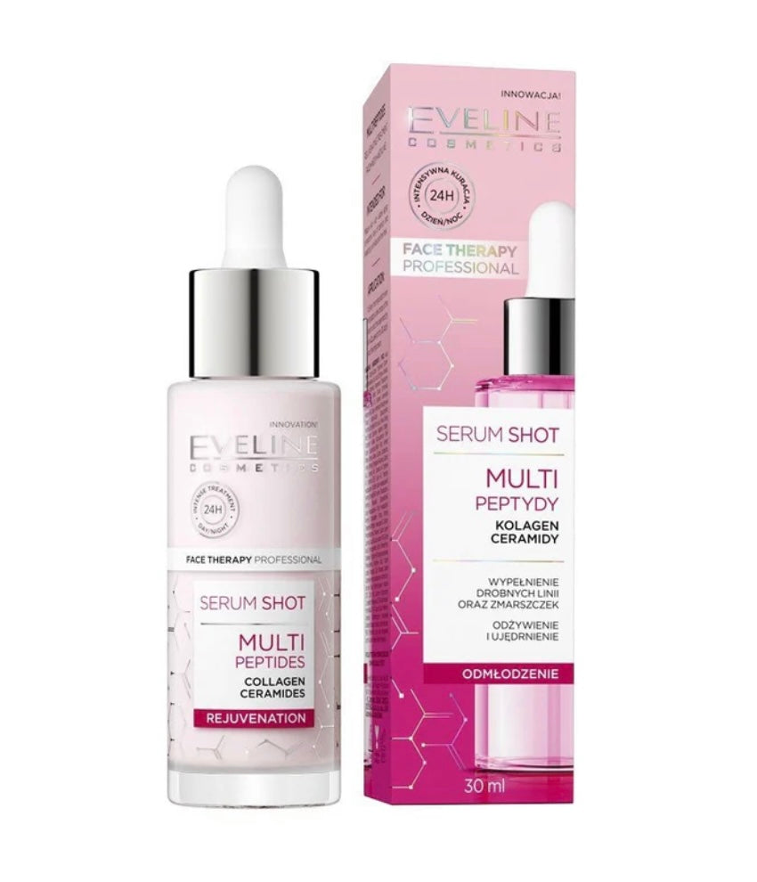 Eveline Serum Shot Kuracja Multipeptydy do Twarzy Szyi i Dekoltu 30ml