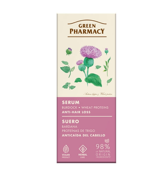 Green Pharmacy Serum przeciw Wypadaniu Włosów Łopian i Białka Pszenicy 100ml