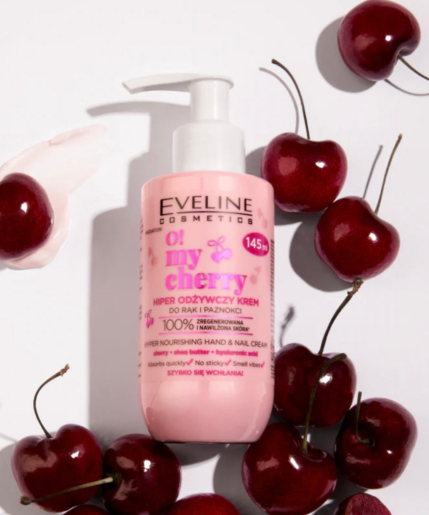 Eveline O! MY CHERRY
Hiper odżywczy krem do rąk i paznokci 145ml