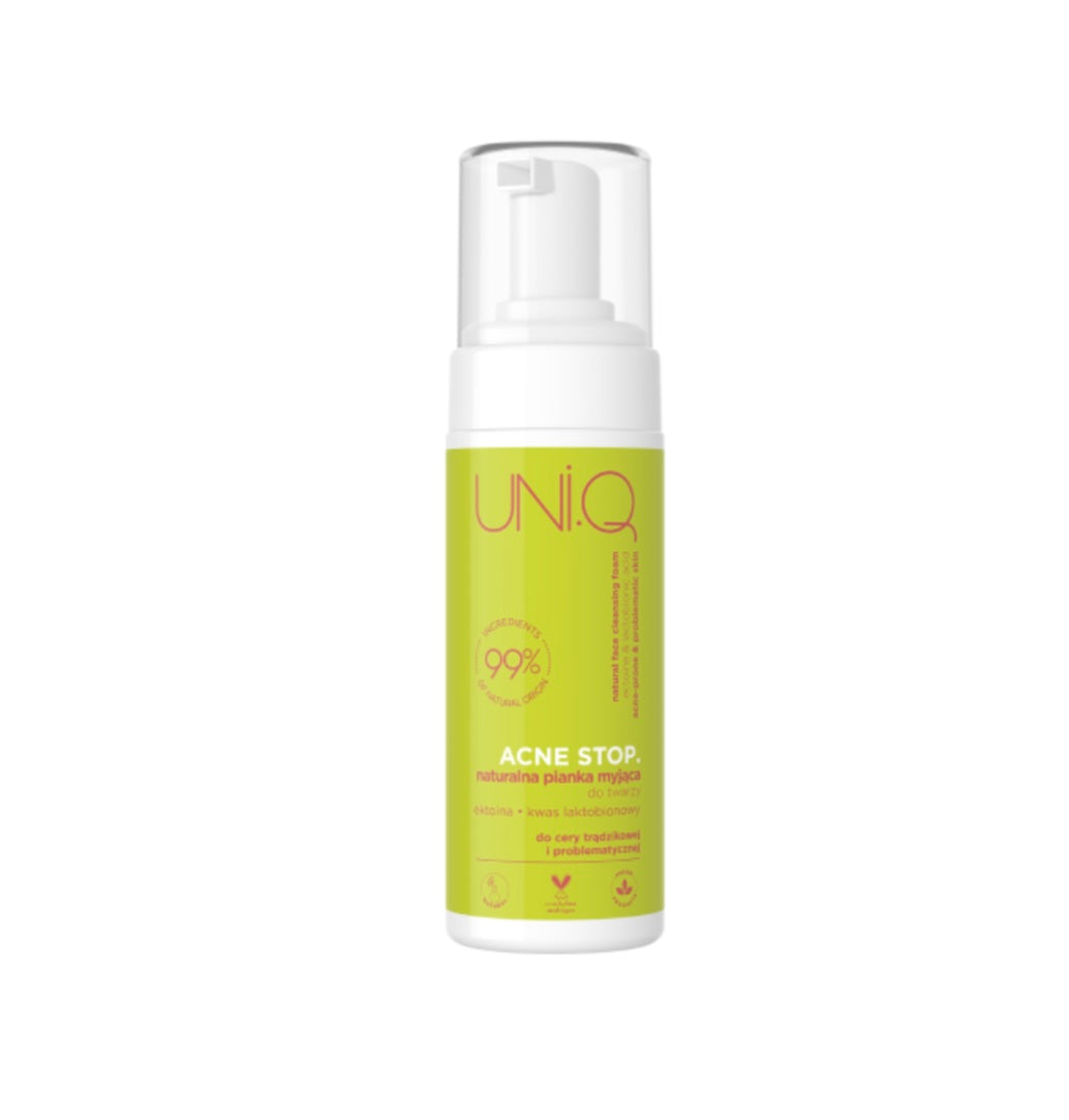 BeBio Naturalna pianka myjąca do twarzy UNI.Q Acne Stop 150ml