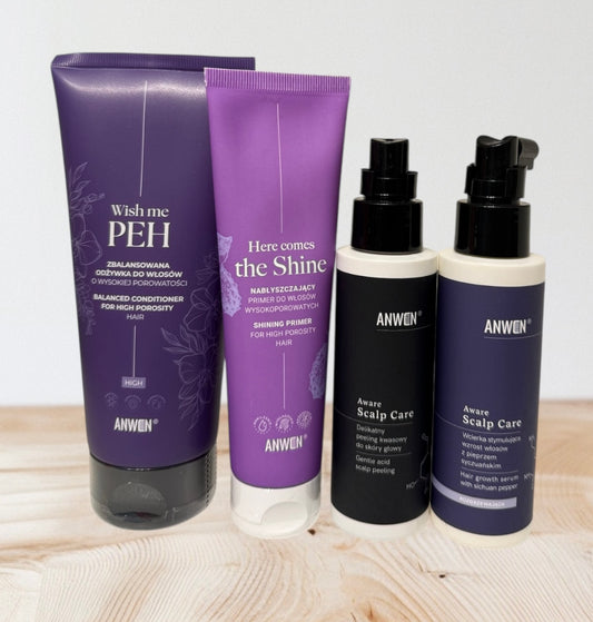 Anwen zestaw do włosów wysokoporowatych