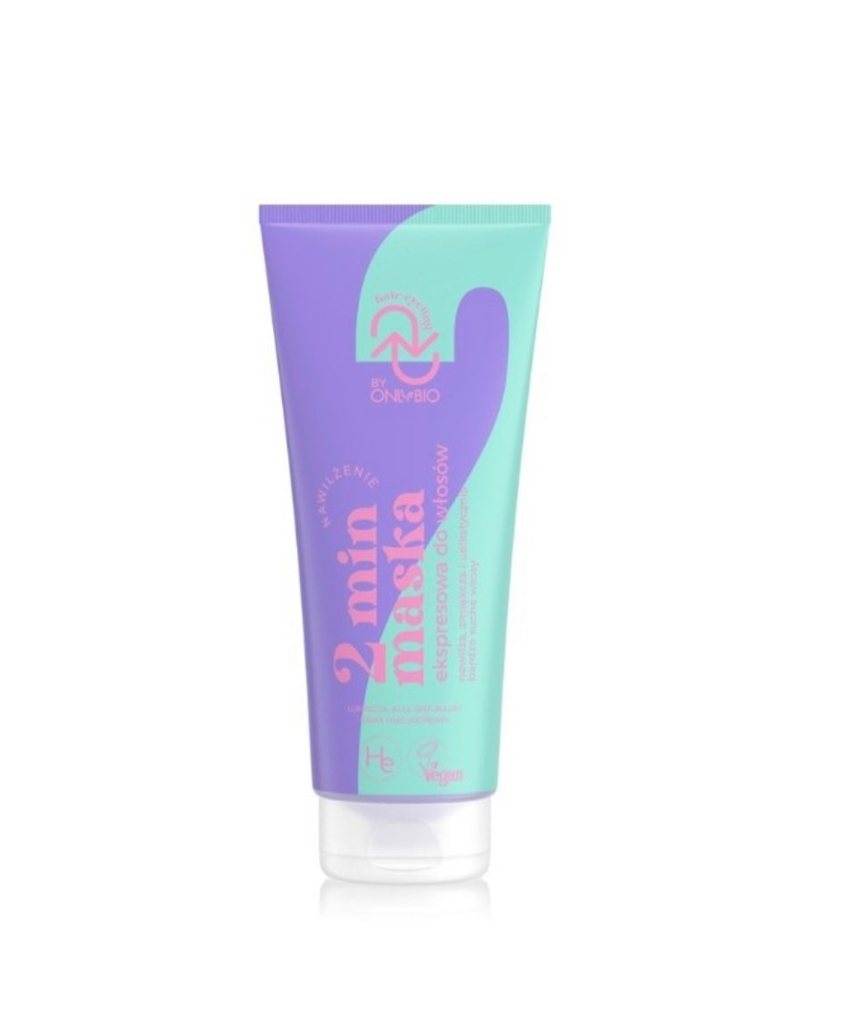 OnlyBio Hair Cycling Nawilżenie 2 Minutowa Maska Ekspresowa do Włosów 200ml