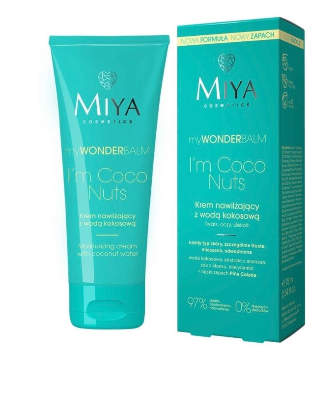 Miya myWONDERbalm Im Coco Nuts Krem Nawilżający z Wodą Kokosową 75ml
