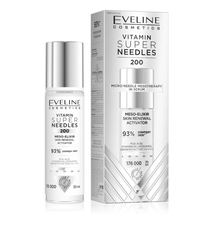 Eveline Super Needles Vitamin 200 Mezo-Eliksir Aktywator Odnowy Skóry 30ml
