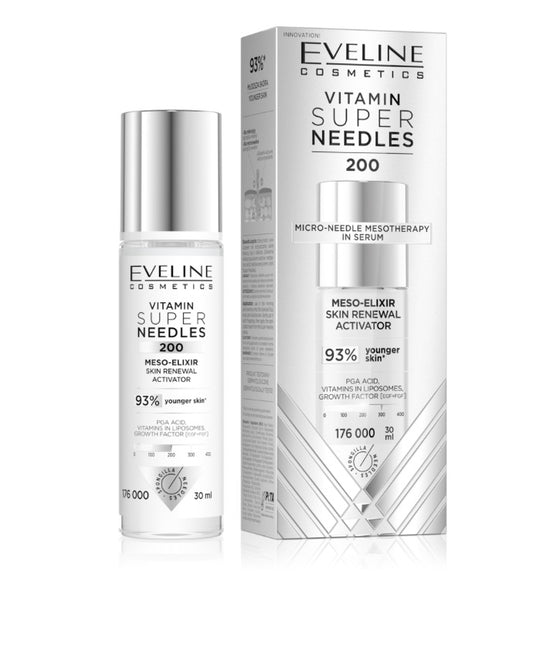 Eveline Super Needles Vitamin 200 Mezo-Eliksir Aktywator Odnowy Skóry 30ml