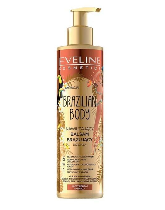 Eveline Brazilian body Nawilżający balsam brązujący do ciała 5w1