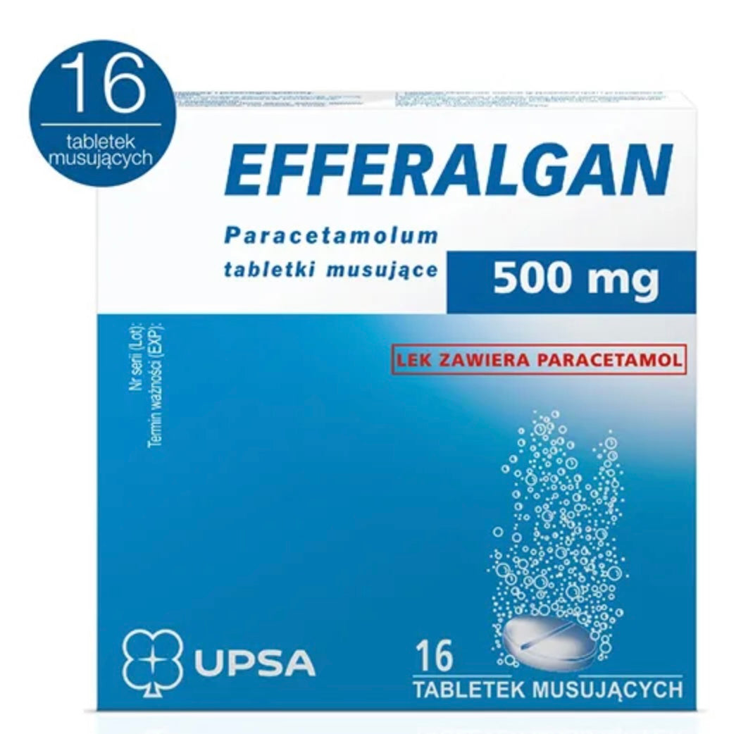 Efferalgan 500 mg, 16 tabletek musujących