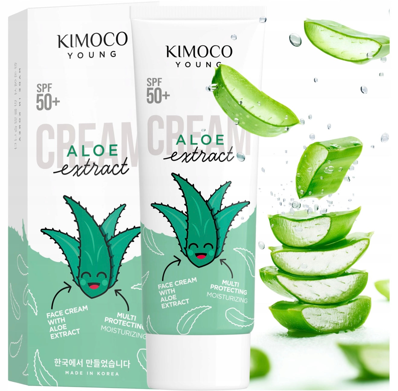 KIMOCO Nawilżający krem dla młodej cery na dzień z filtrem SPF 50+ PA+++ 70 ml
