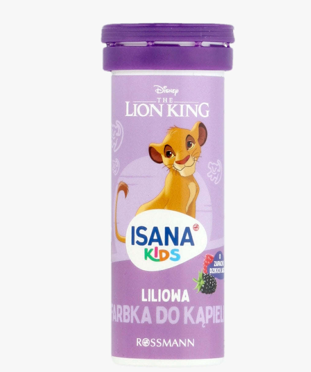 ISANA KIDS Disney The Lion King
Farbka do kąpieli, liliowa, o zapachu Dzikich Jagód