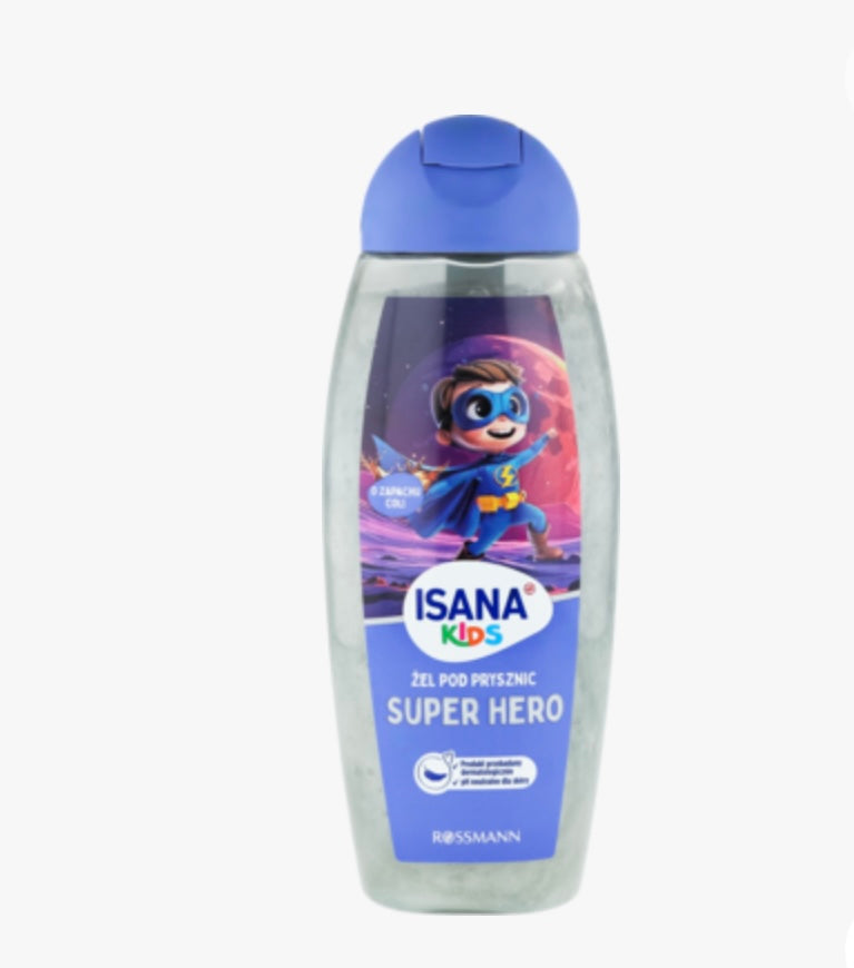 ISANA KIDS
Żel pod prysznic, Super Hero, o zapachu Coli