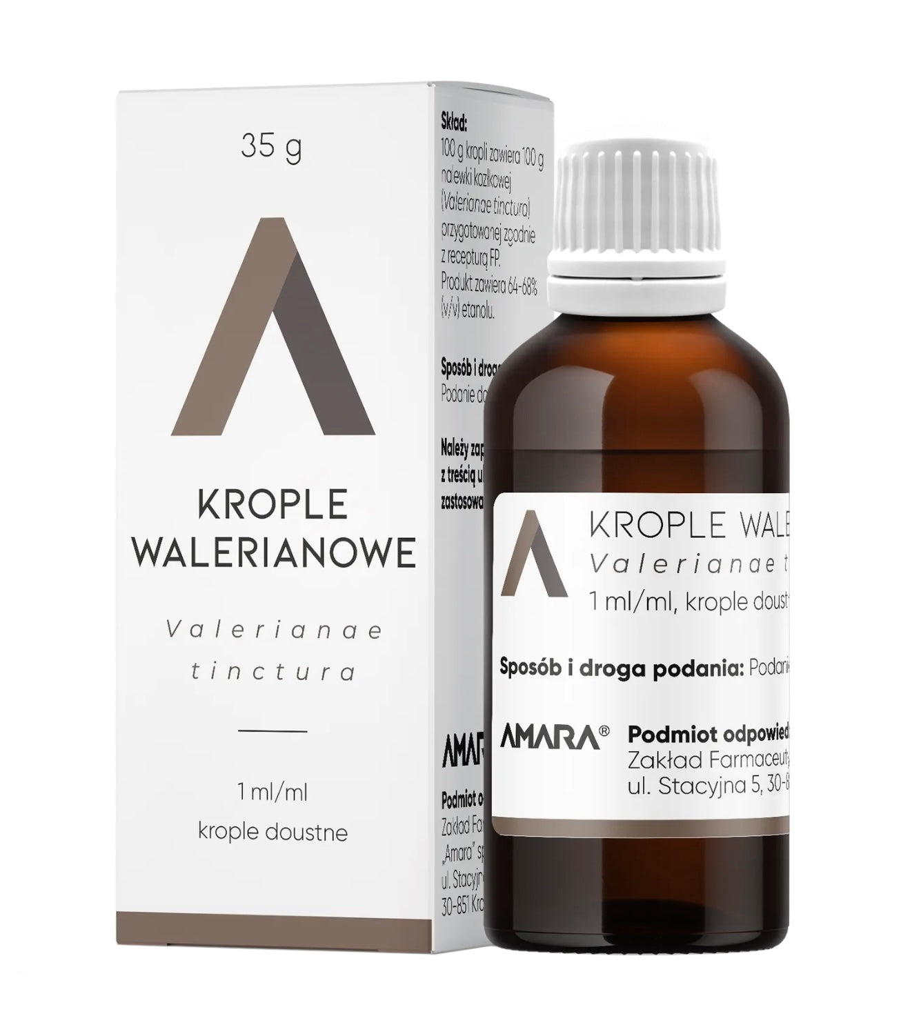Krople walerianowe 1 ml/ ml, krople doustne, 35 g